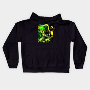 HALLOWEEN MONSTER UGLY EVIL FACE Kids Hoodie